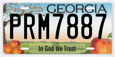 GA license plate PRM7887