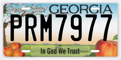 GA license plate PRM7977