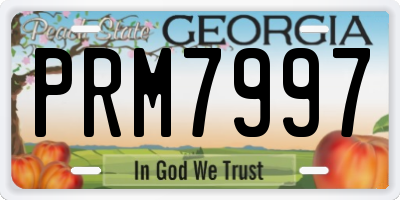 GA license plate PRM7997