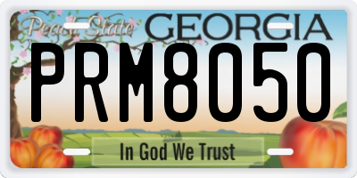 GA license plate PRM8050