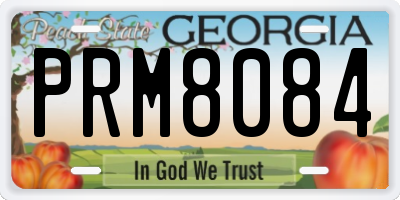 GA license plate PRM8084