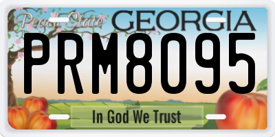 GA license plate PRM8095