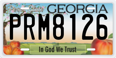GA license plate PRM8126