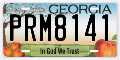 GA license plate PRM8141