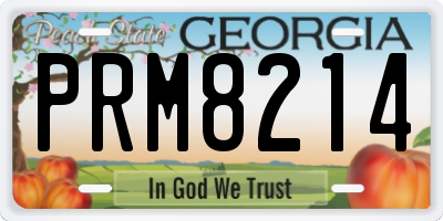 GA license plate PRM8214