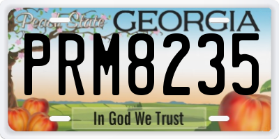 GA license plate PRM8235