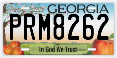 GA license plate PRM8262