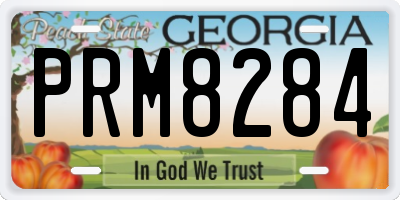 GA license plate PRM8284