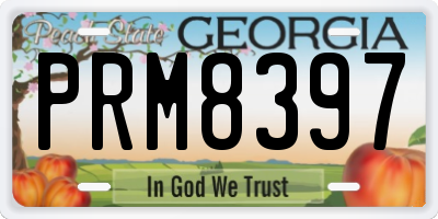 GA license plate PRM8397