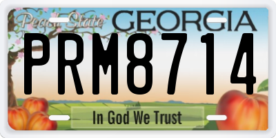GA license plate PRM8714
