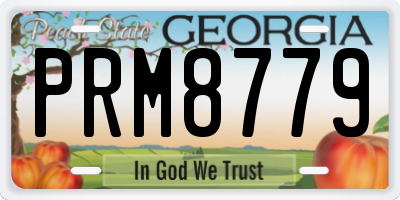 GA license plate PRM8779
