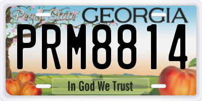 GA license plate PRM8814
