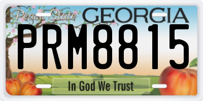 GA license plate PRM8815