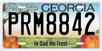 GA license plate PRM8842