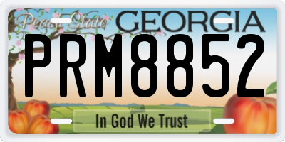 GA license plate PRM8852