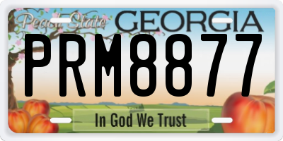 GA license plate PRM8877