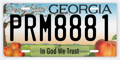GA license plate PRM8881