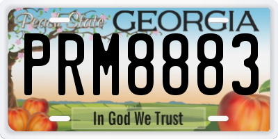GA license plate PRM8883