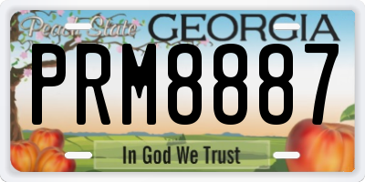 GA license plate PRM8887