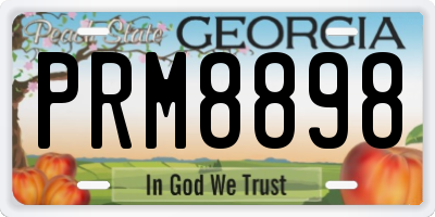 GA license plate PRM8898
