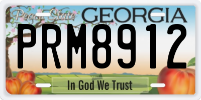 GA license plate PRM8912