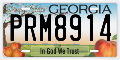 GA license plate PRM8914