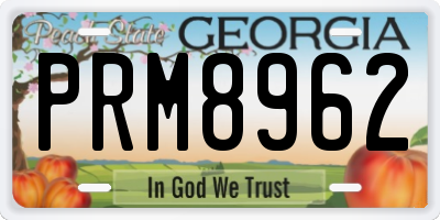 GA license plate PRM8962