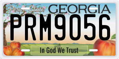 GA license plate PRM9056
