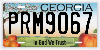 GA license plate PRM9067