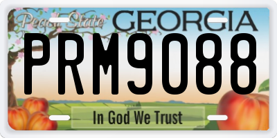 GA license plate PRM9088