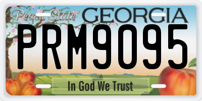 GA license plate PRM9095