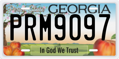 GA license plate PRM9097