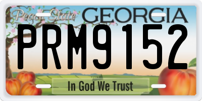 GA license plate PRM9152