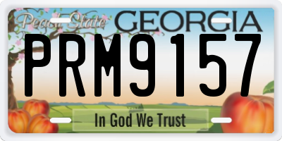 GA license plate PRM9157