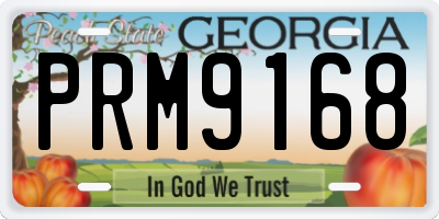 GA license plate PRM9168