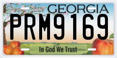 GA license plate PRM9169