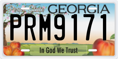 GA license plate PRM9171