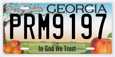 GA license plate PRM9197