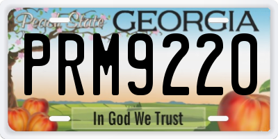 GA license plate PRM9220