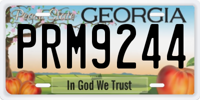 GA license plate PRM9244