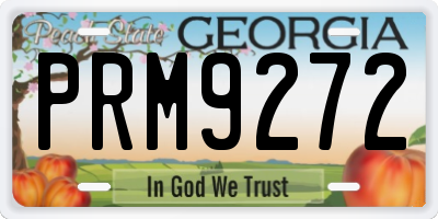 GA license plate PRM9272