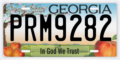 GA license plate PRM9282