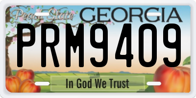 GA license plate PRM9409