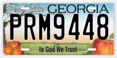 GA license plate PRM9448