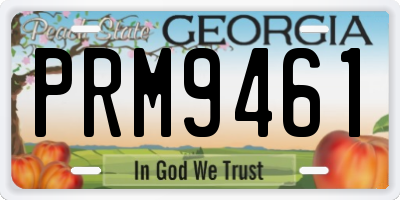 GA license plate PRM9461