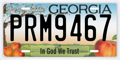 GA license plate PRM9467