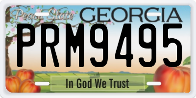 GA license plate PRM9495