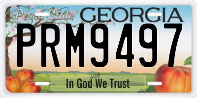 GA license plate PRM9497