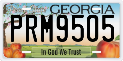 GA license plate PRM9505