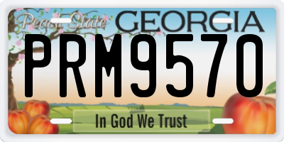 GA license plate PRM9570